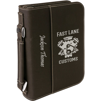 Bible Cover 6.75" x 9.25" x 2" / Black/Silver