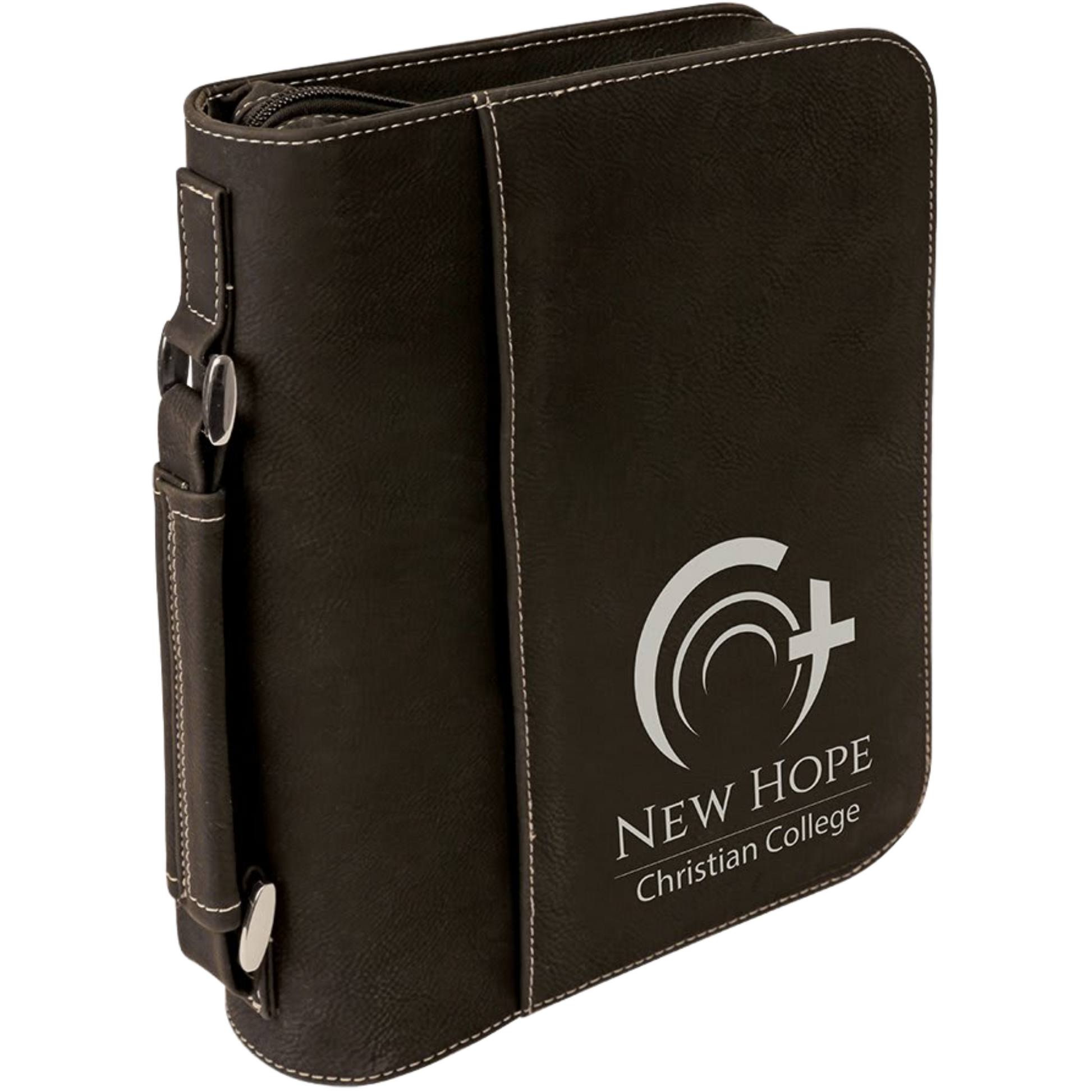 Bible Cover 7.5" x 10.75" x 2.75" / Black/Silver
