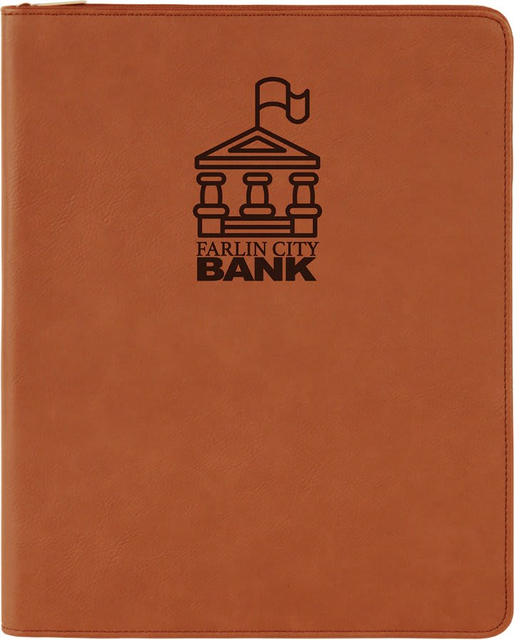 Potfolio with Zipper 9.5" x 12" / Rawhide