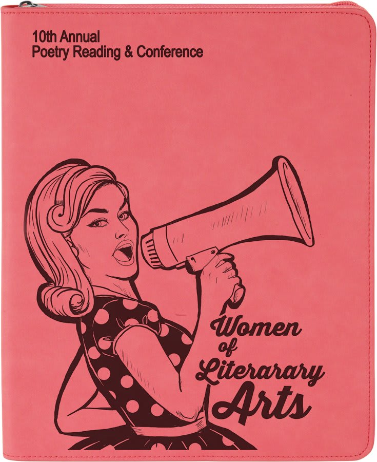 Potfolio with Zipper 9.5" x 12" / Pink