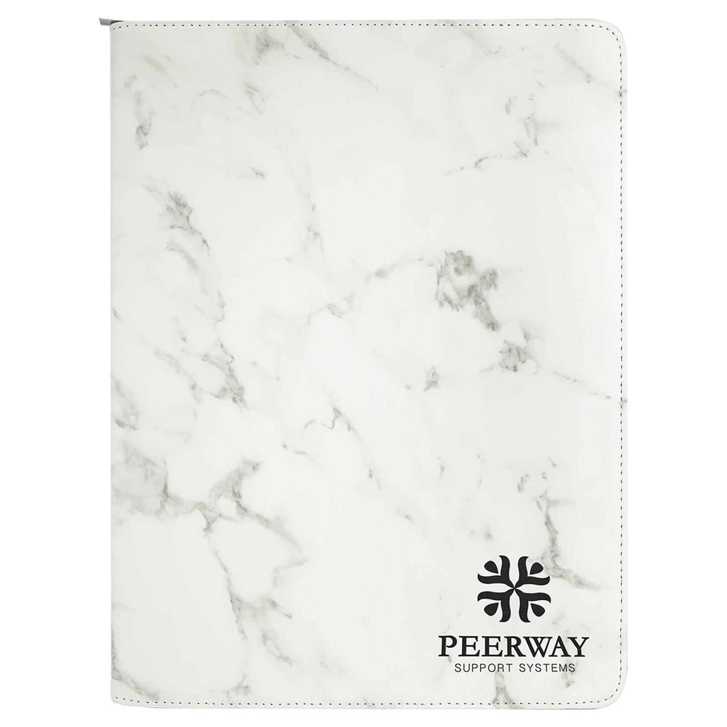 Potfolio with Zipper 9.5" x 12" / White Marble