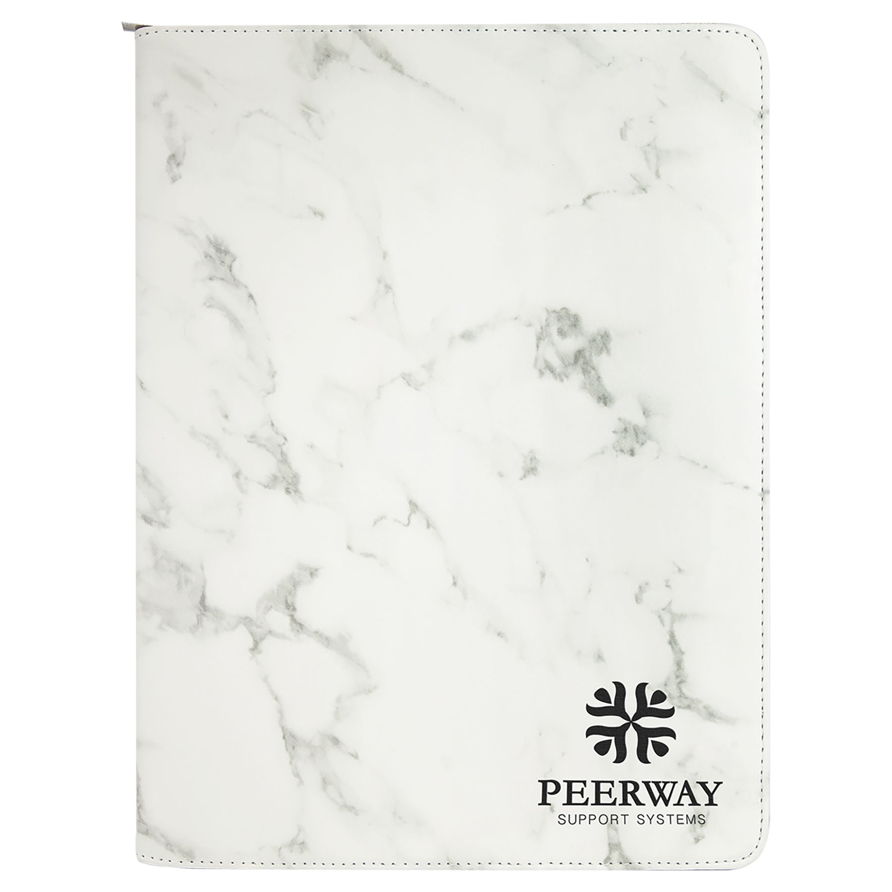 Potfolio with Zipper 9.5" x 12" / White Marble