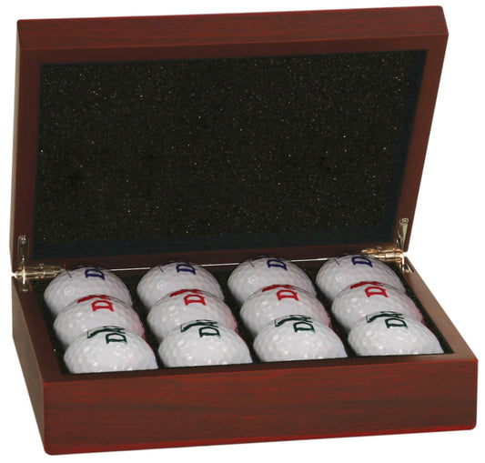 Rosewood Golf Ball Box 7.75"(L) x 6"(W) x 2.25"(H) / Rosewood
