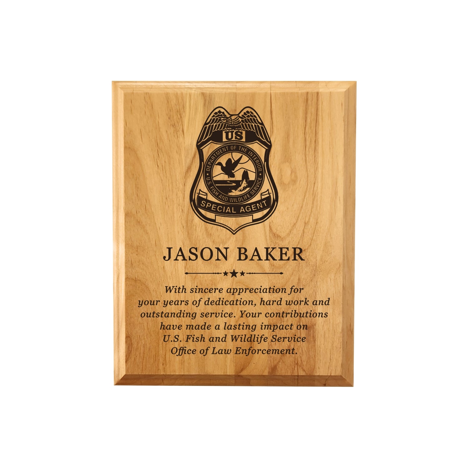 Genuine Red Alder Plaque 8" x 10" / Alder