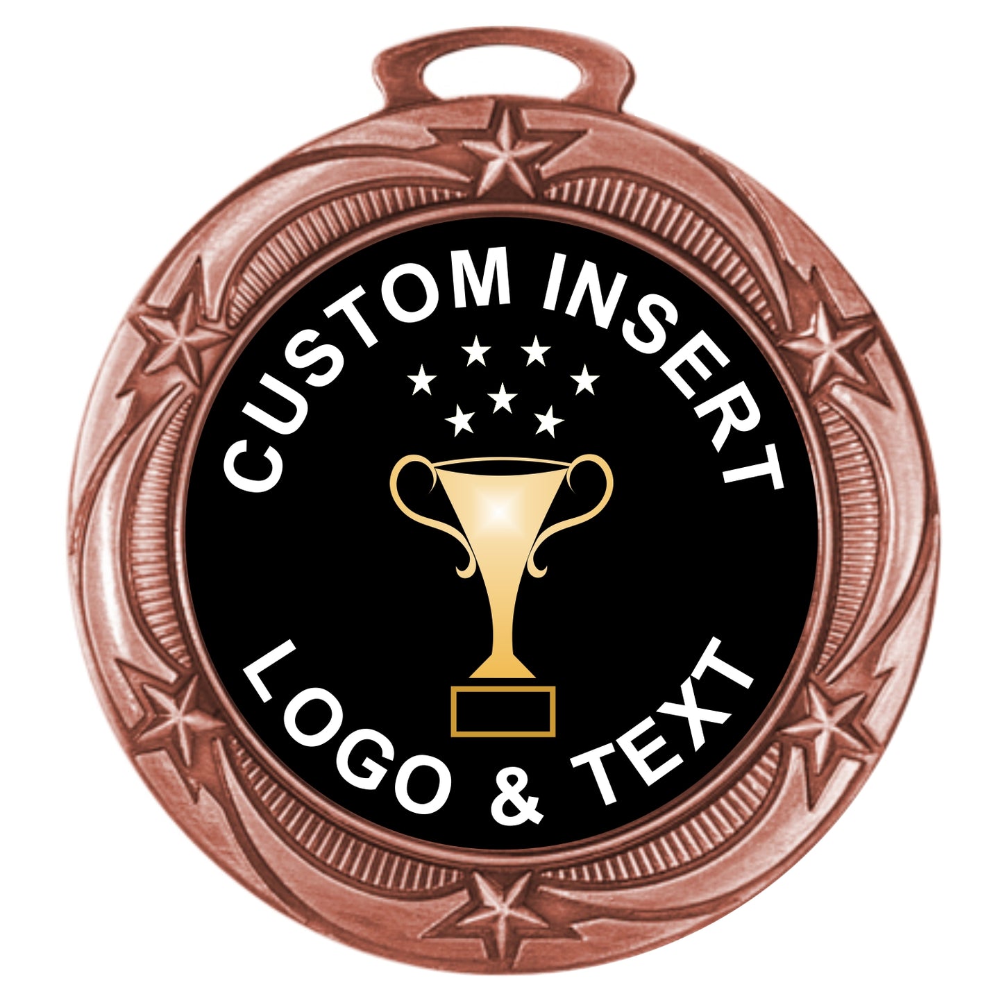 Starry Custom Insert Medal 2.75" / Bronze (Copper Tone)