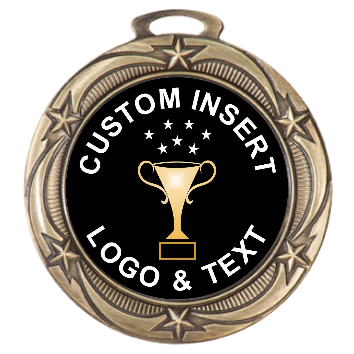 Starry Custom Insert Medal 2.75" / Gold