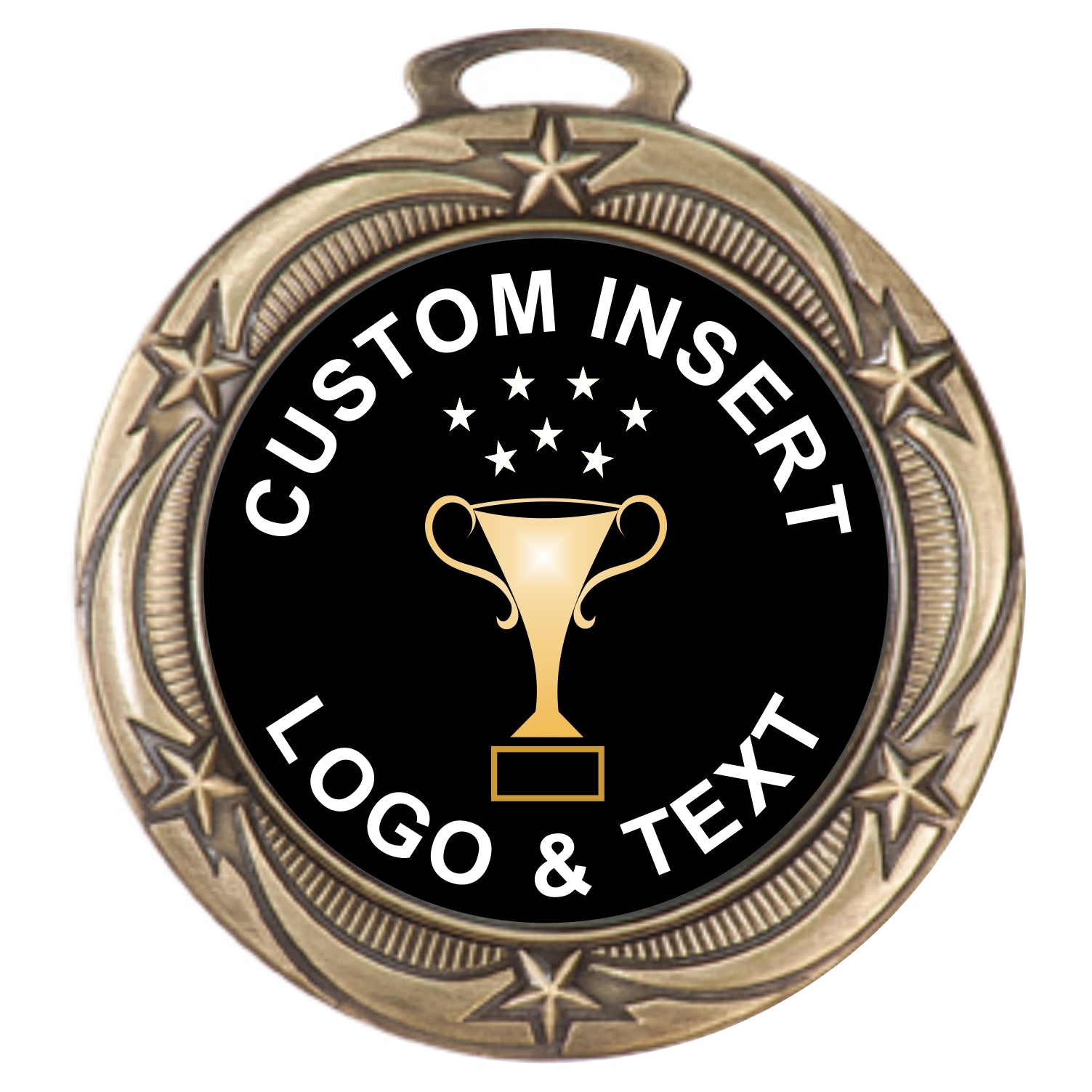 Starry Custom Insert Medal 2.75" / Gold