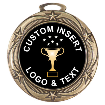 Starry Custom Insert Medal 2.75" / Gold