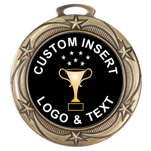 Starry Custom Insert Medal 2.75" / Gold