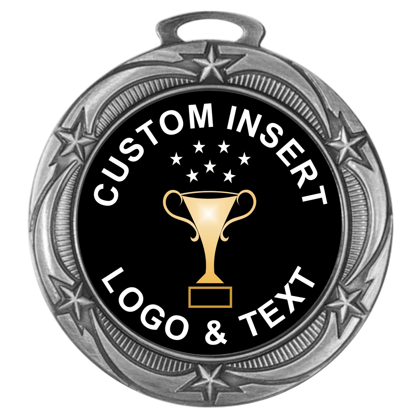 Starry Custom Insert Medal 2.75" / Silver