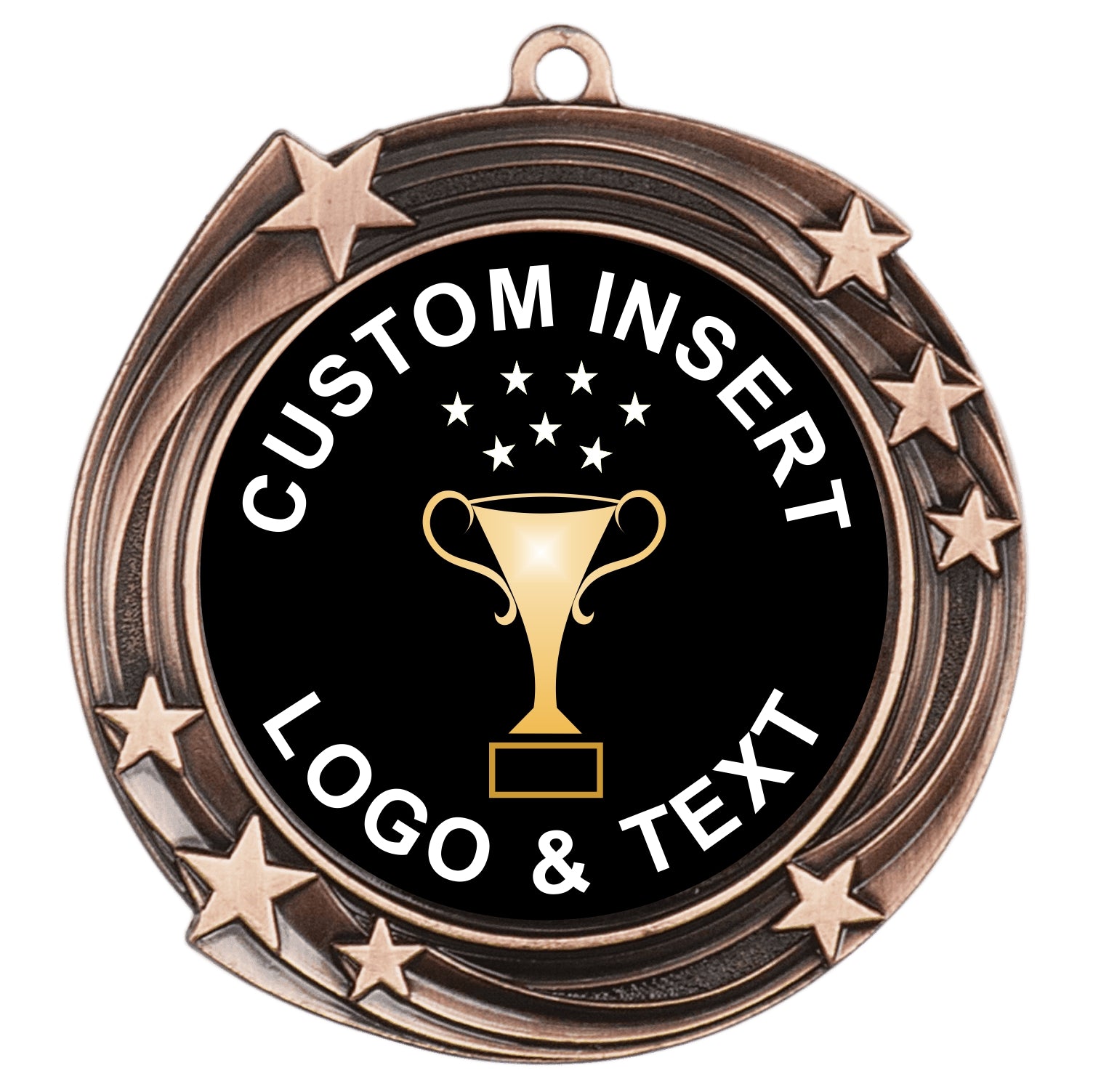 Galaxy  Custom Insert Medal 2.75" / Bronze (Copper Tone)