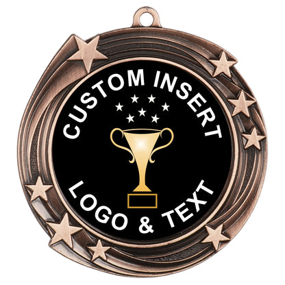 Galaxy  Custom Insert Medal 2.75" / Bronze (Copper Tone)