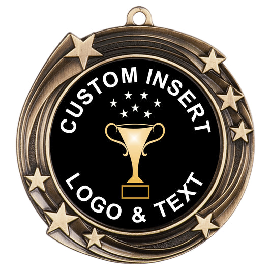 Galaxy  Custom Insert Medal 2.75" / Gold