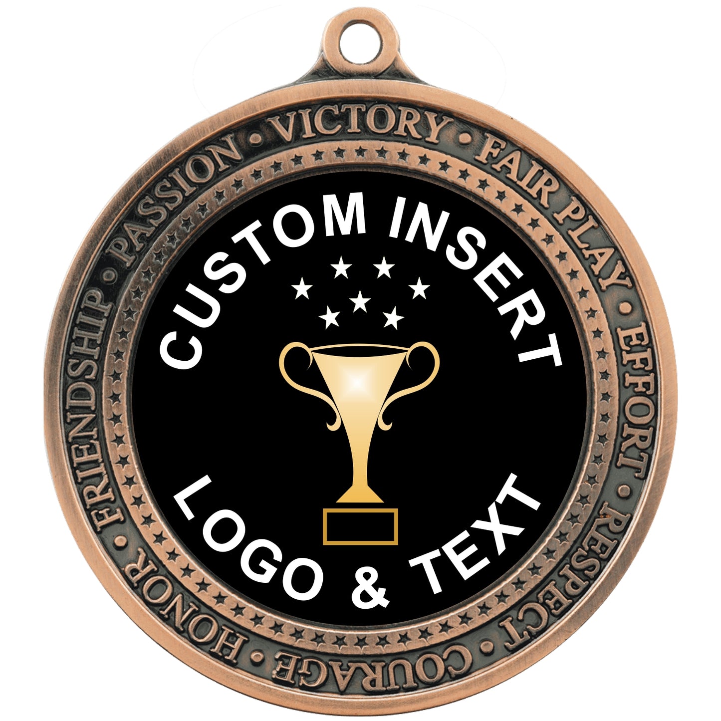 Inspire Custom Insert Medal 2.75" / Antique Bronze