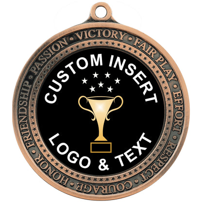 Inspire Custom Insert Medal 2.75" / Antique Bronze