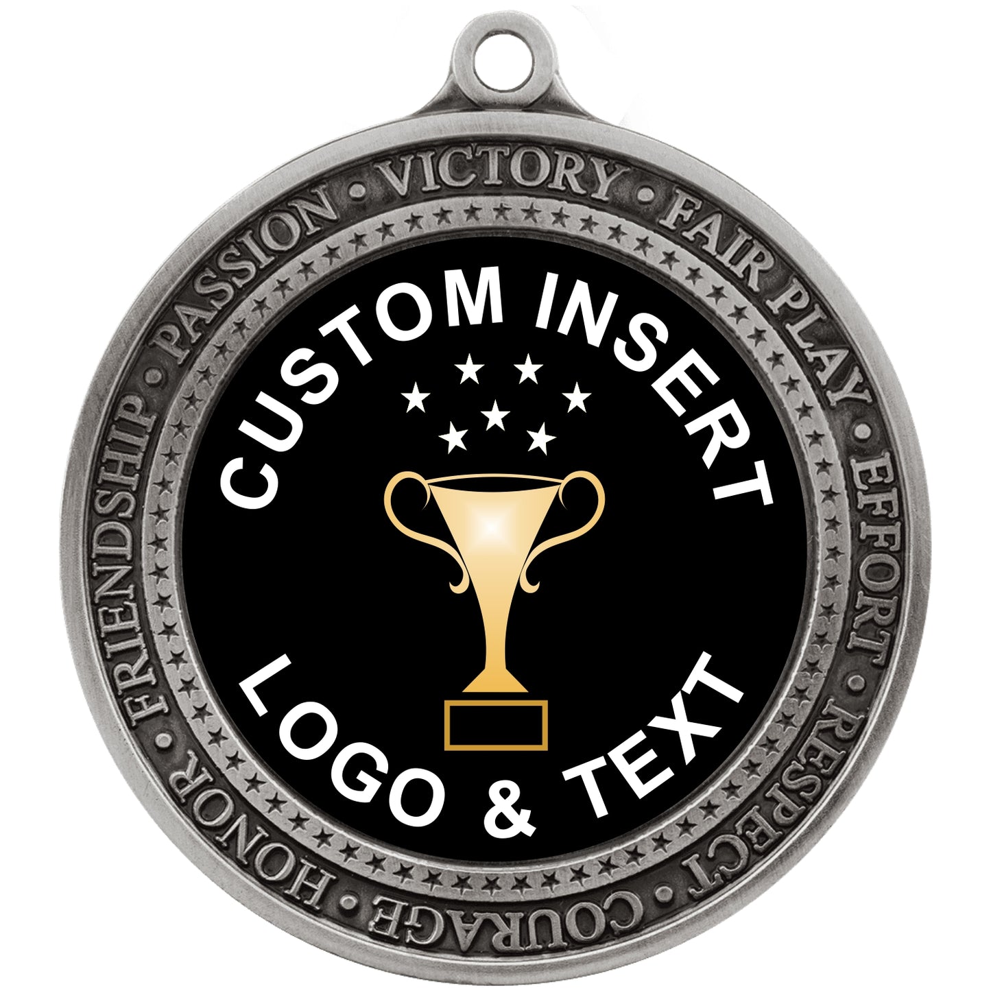 Inspire Custom Insert Medal 2.75" / Antique Silver