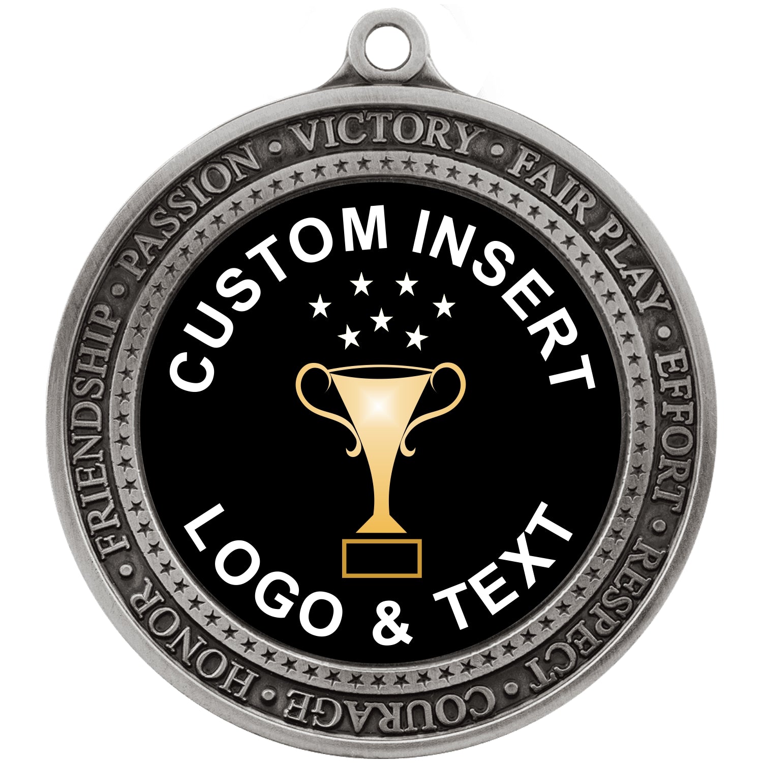Inspire Custom Insert Medal 2.75" / Antique Silver