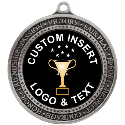 Inspire Custom Insert Medal 2.75" / Antique Silver