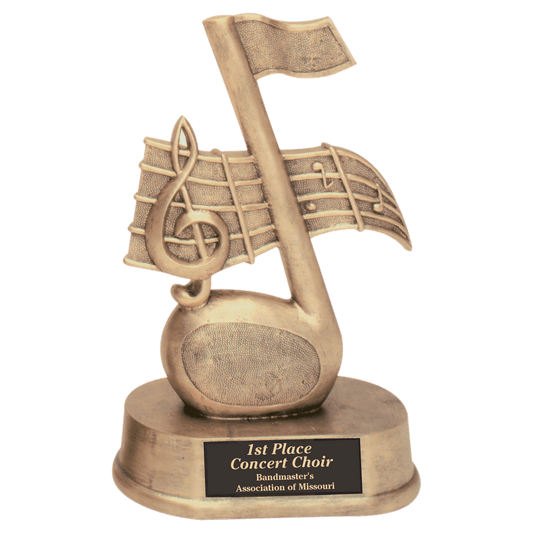 Antique Gold Music Note 7.75"