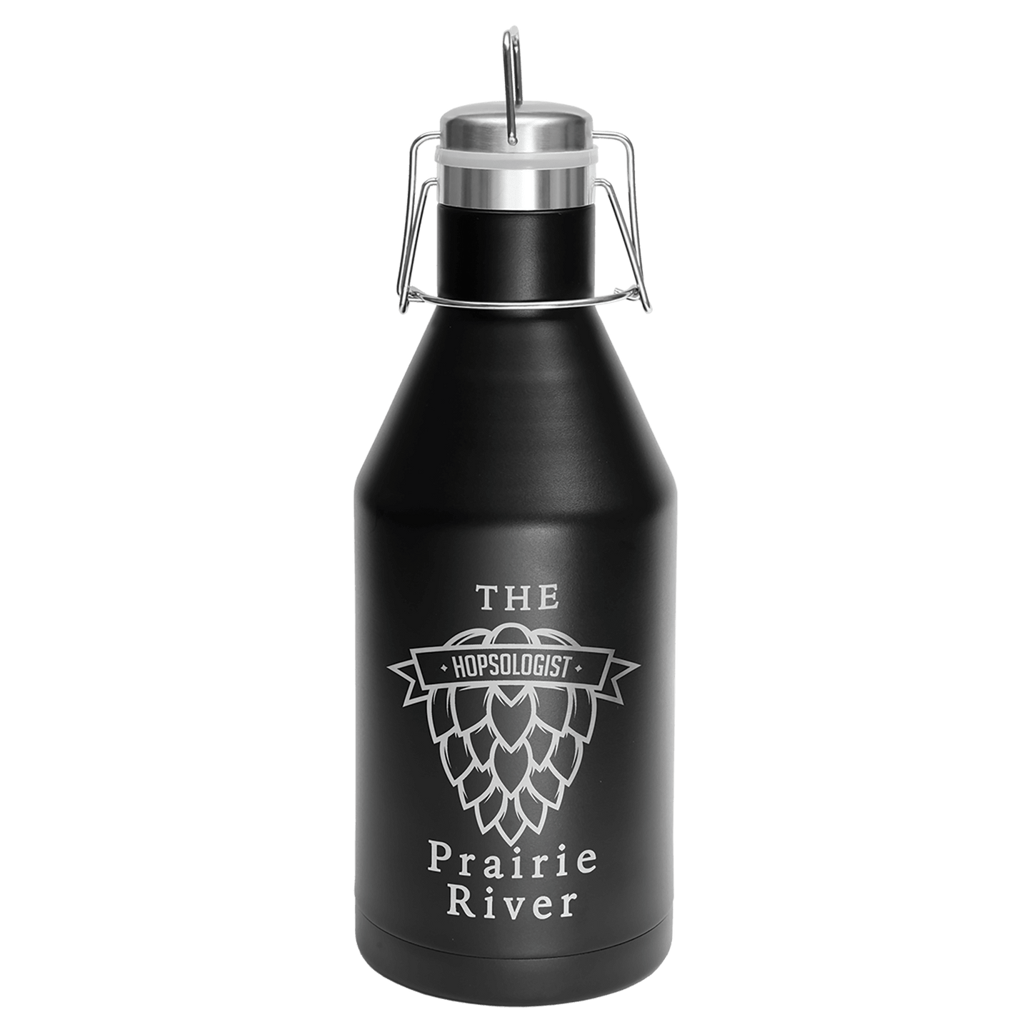 64 oz. Black Growler 64 oz. - 13.25" / Black/Silver