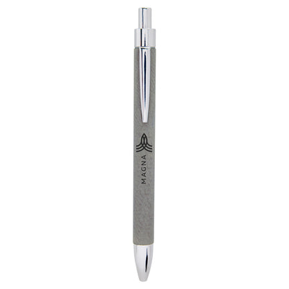 Leatherette Pen 5.3125" / Grey