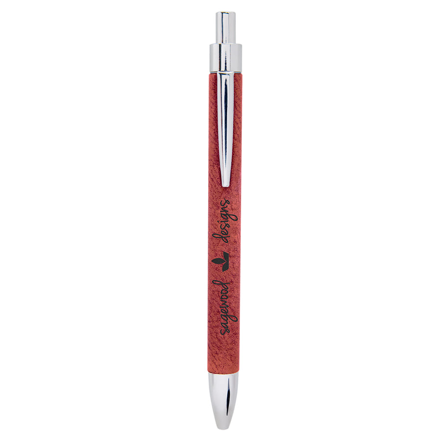 Leatherette Pen 5.3125" / Burgundy