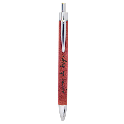 Leatherette Pen 5.3125" / Burgundy