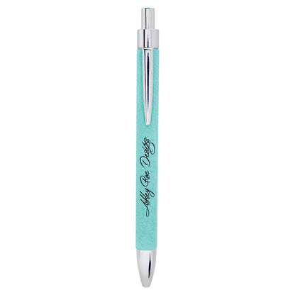 Leatherette Pen 5.3125" / Teal
