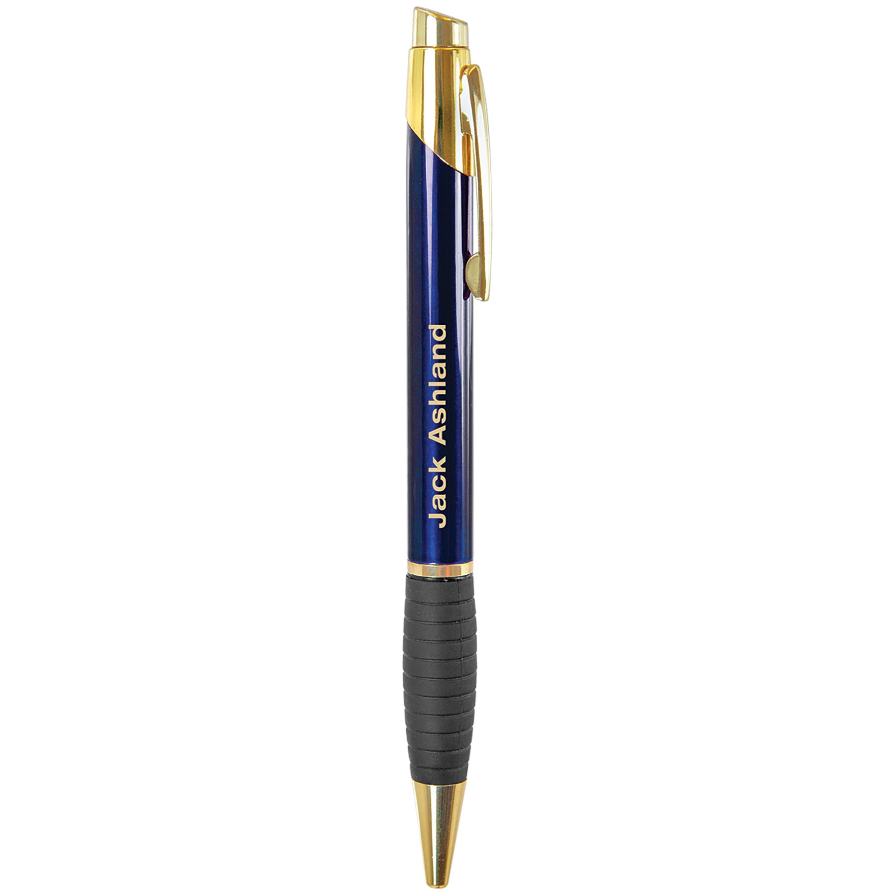 Gloss Ballpoint Pen W/Gripper 5.5" / Blue