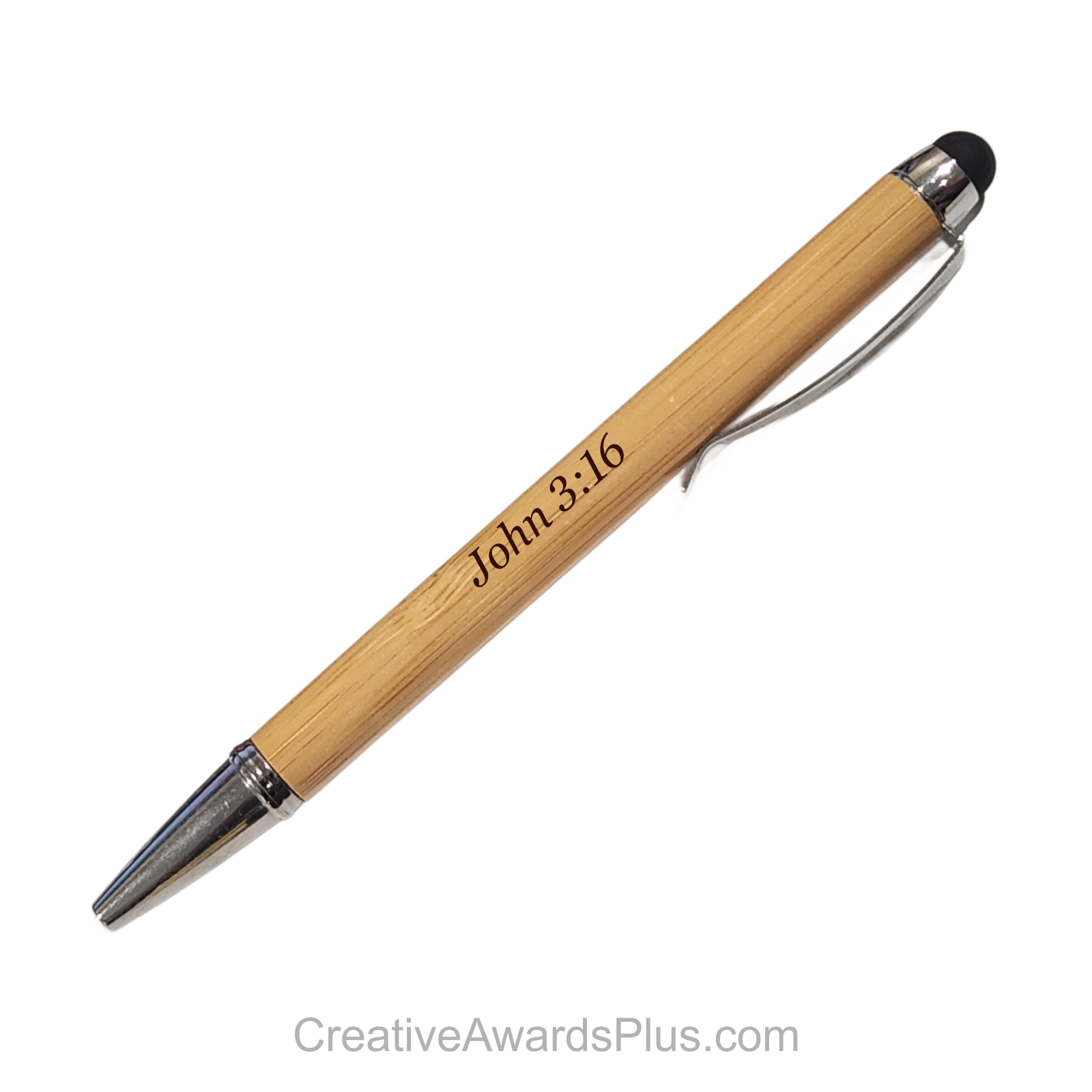 Bamboo Pen with Stylus 5 1/8"(L) x 3/8"(W) / Bamboo