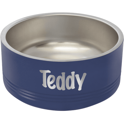 Pet Bowl 32 oz - 3" x 6.75" Diameter / Navy Blue