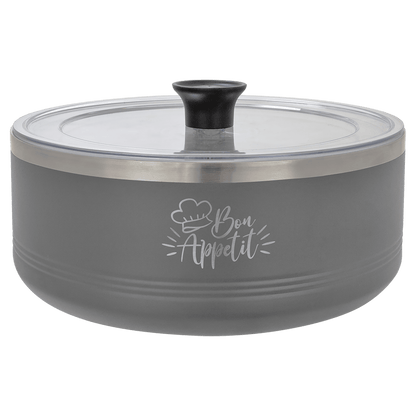 3 qt Serving Bowl 7 1/8" diameter x 3" (H) / Grey