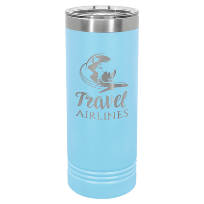 22 oz. Skinny Tumbler 22 oz. - 8" / Light Blue