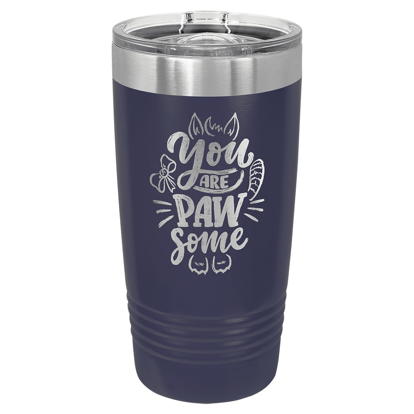 20 oz. Tumbler 20 oz. - 6.875" / Navy Blue / Sliding Closure Lid
