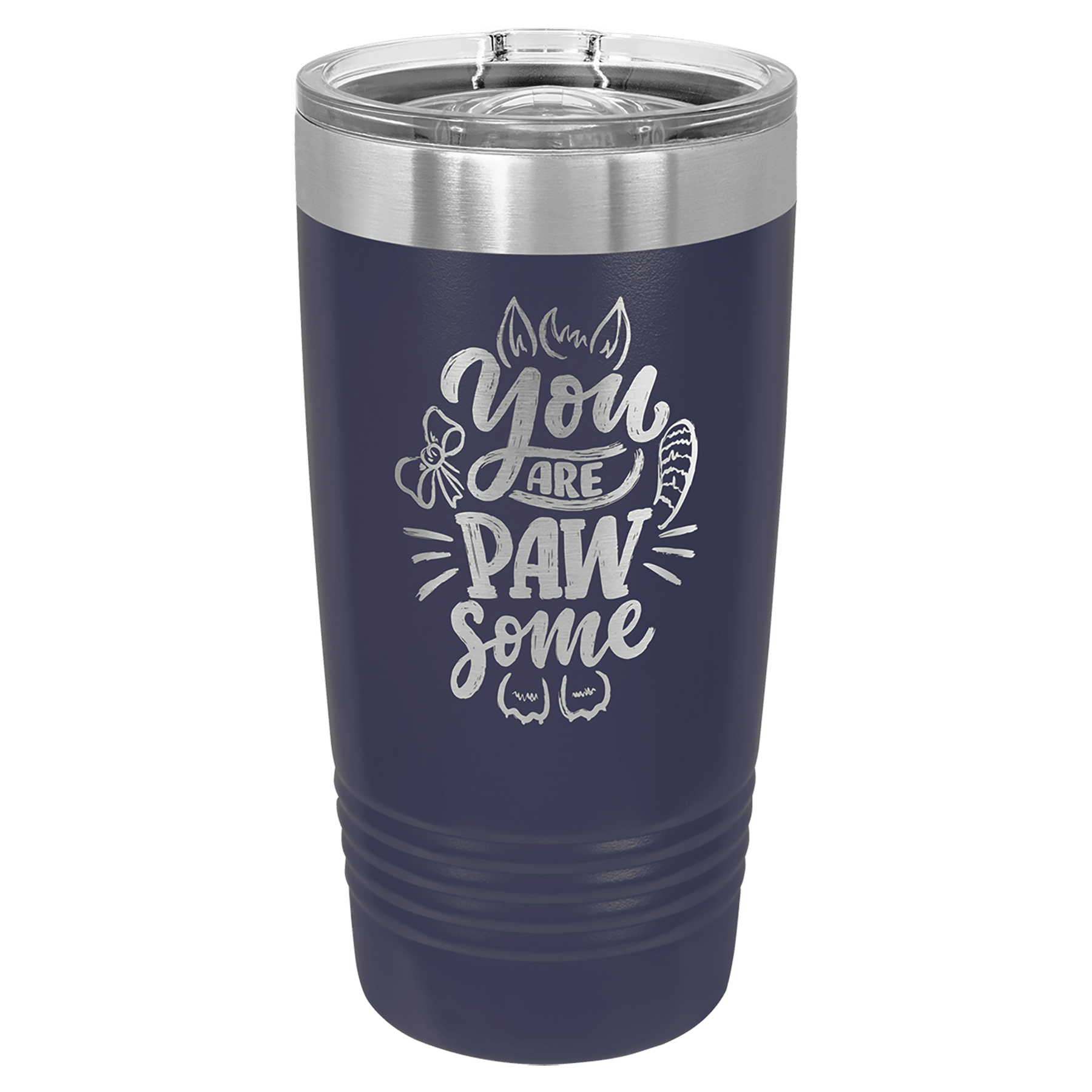 20 oz. Tumbler 20 oz. - 6.875" / Navy Blue / Sliding Closure Lid