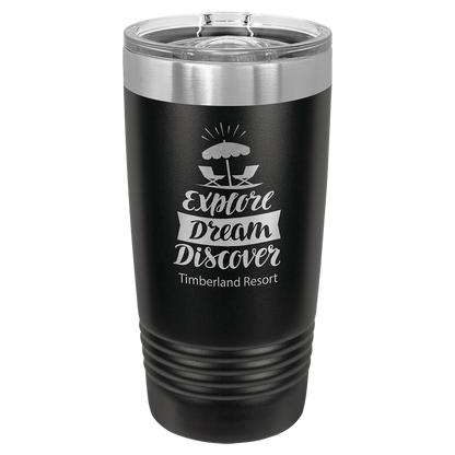20 oz. Tumbler 20 oz. - 6.875" / Black / Sliding Closure Lid