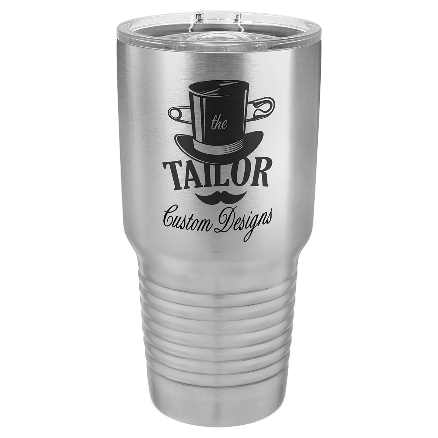 30 oz. Tumbler 30 oz. - 7.75" / Silver / Sliding Closure Lid