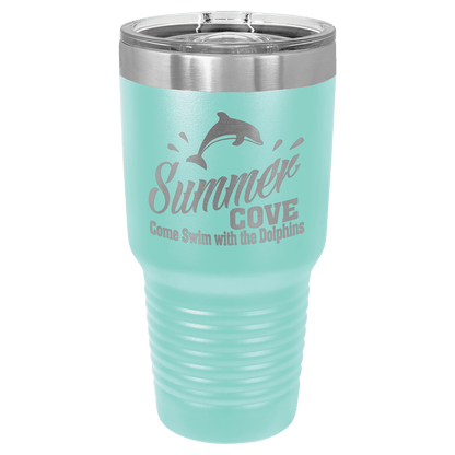 30 oz. Tumbler 30 oz. - 7.75" / Teal / Sliding Closure Lid