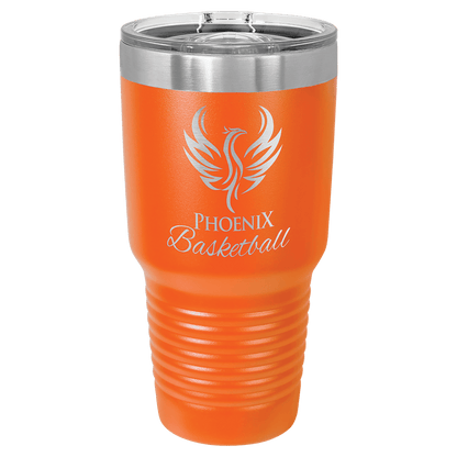 30 oz. Tumbler 30 oz. - 7.75" / Orange / Sliding Closure Lid