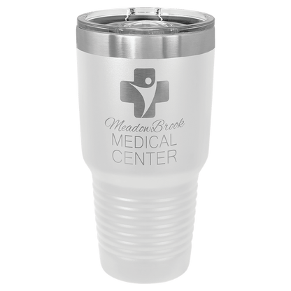 30 oz. Tumbler 30 oz. - 7.75" / White / Sliding Closure Lid