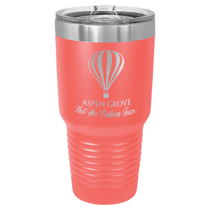 30 oz. Tumbler 30 oz. - 7.75" / Coral / Sliding Closure Lid