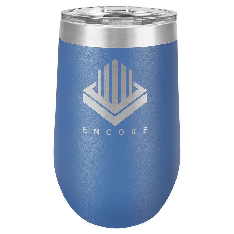 Stemless Wine Tumblers 16 oz. - 5.75" / Blue