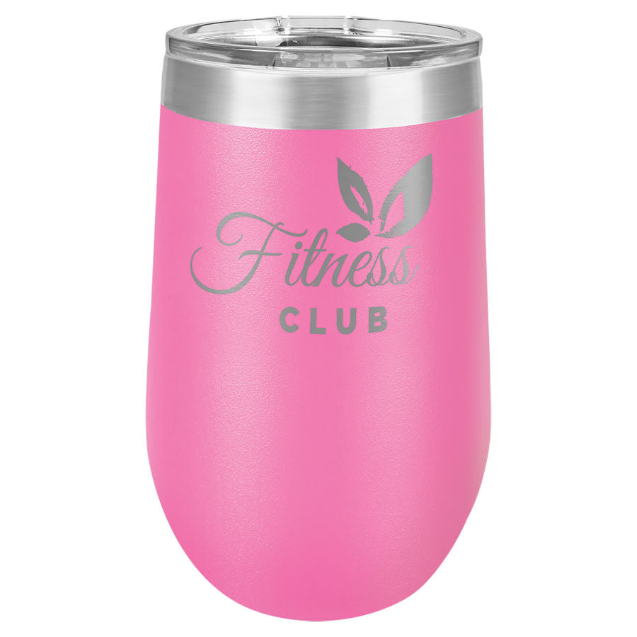 Stemless Wine Tumblers 16 oz. - 5.75" / Pink