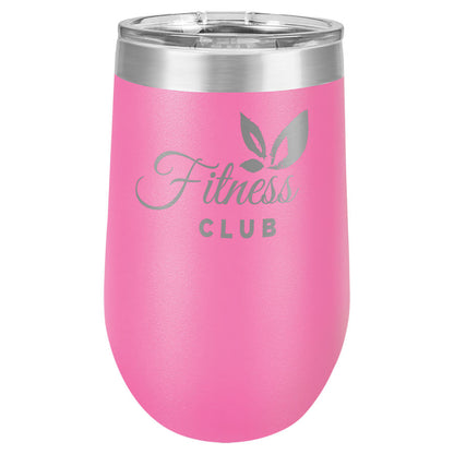 Stemless Wine Tumblers 16 oz. - 5.75" / Pink