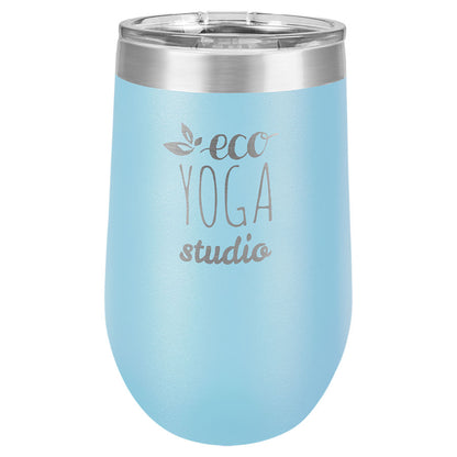 Stemless Wine Tumblers 16 oz. - 5.75" / Light Blue