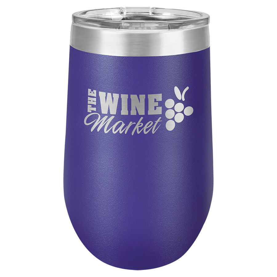 Stemless Wine Tumblers 16 oz. - 5.75" / Purple