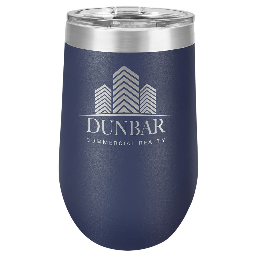 Stemless Wine Tumblers 16 oz. - 5.75" / Navy Blue