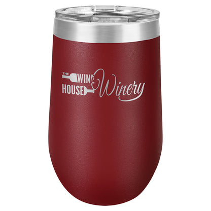 Stemless Wine Tumblers 16 oz. - 5.75" / Maroon
