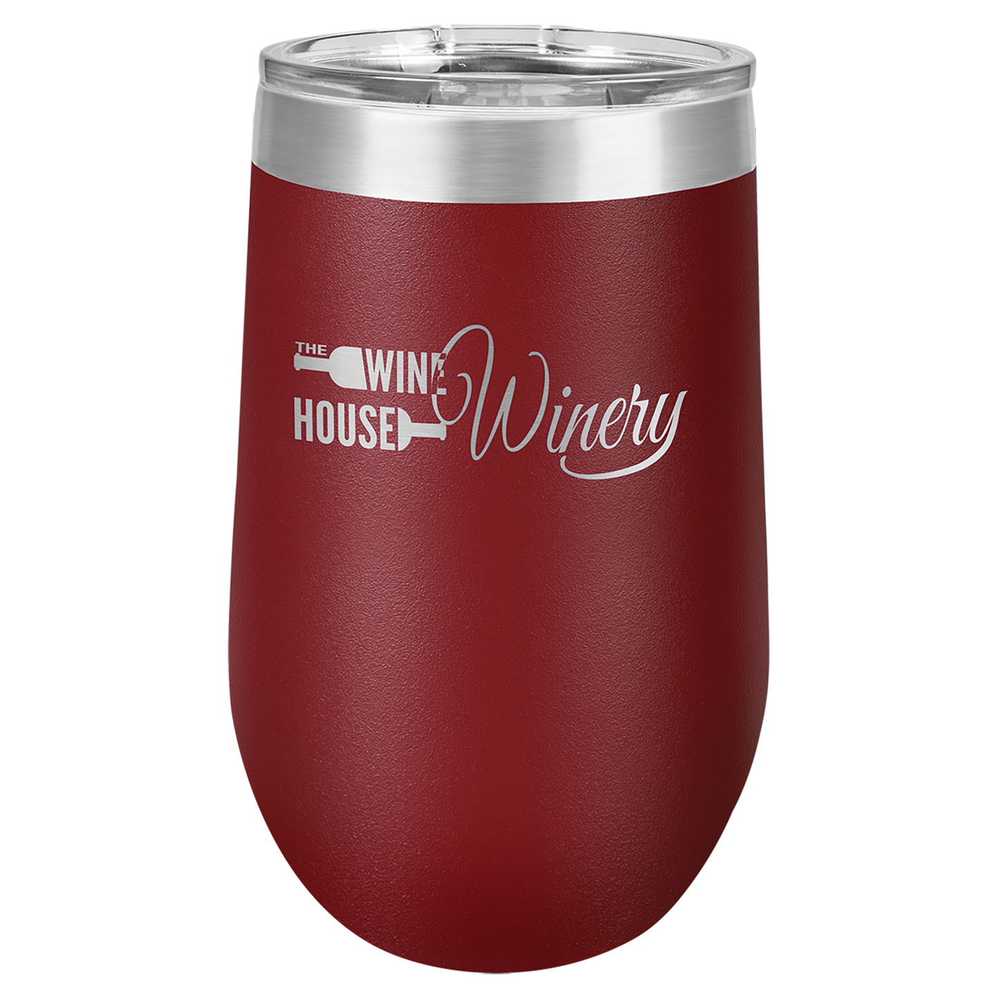 Stemless Wine Tumblers 16 oz. - 5.75" / Maroon