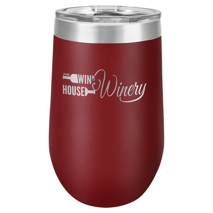 Stemless Wine Tumblers 16 oz. - 5.75" / Maroon